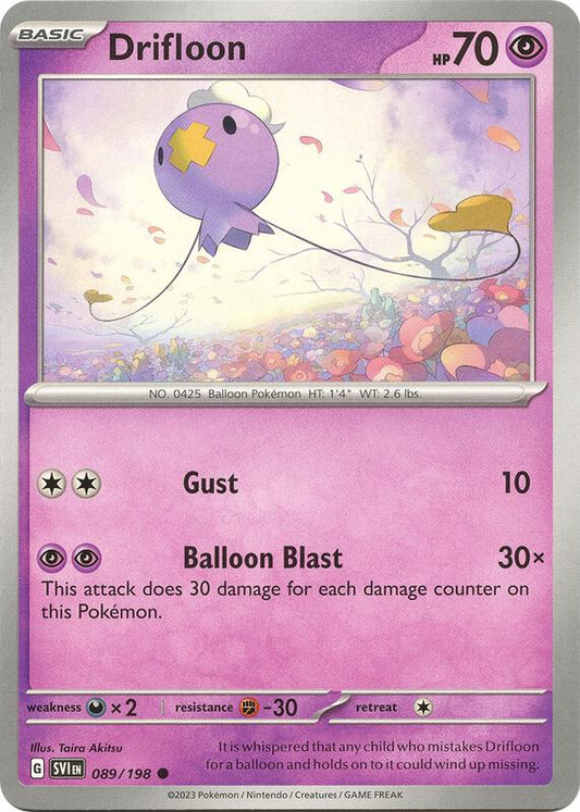 Drifloon - Normal 089/198 Scarlet & Violet | Common Pokemon Card