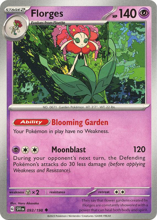 Florges - Reverse Holofoil 093/198 Scarlet & Violet | Uncommon Pokemon Card