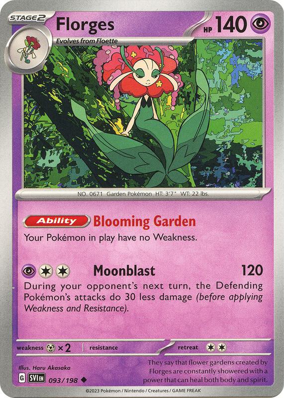 Florges - Normal 093/198 Scarlet & Violet | Uncommon Pokemon Card