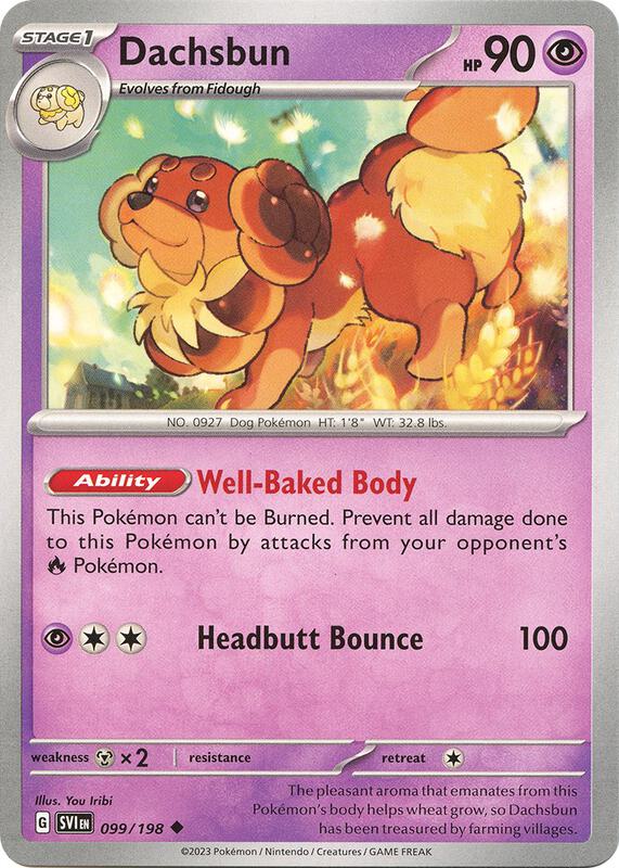 Dachsbun - Reverse Holofoil 099/198 Scarlet & Violet | Uncommon Pokemon Card