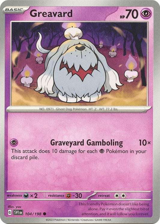 Greavard - 104/198 - Normal 104/198 Scarlet & Violet | Common Pokemon Card