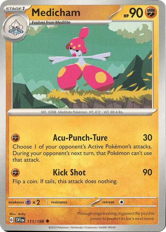 Medicham - 111/198 - Reverse Holofoil 111/198 Scarlet & Violet | Uncommon Pokemon Card