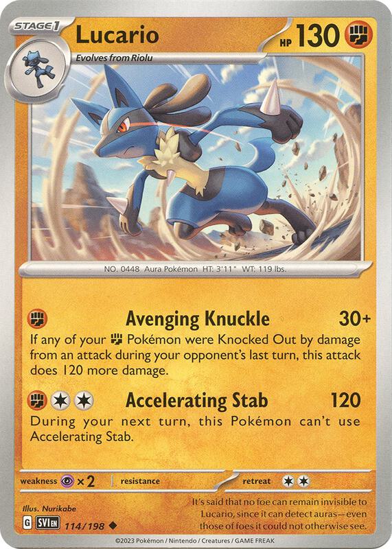 Lucario - 114/198 - Reverse Holofoil 114/198 Scarlet & Violet | Uncommon Pokemon Card