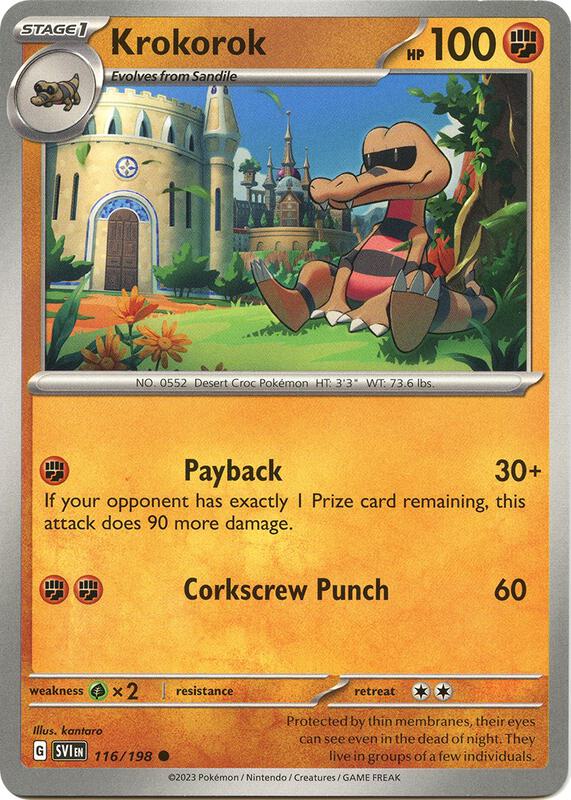 Krokorok - Reverse Holofoil 116/198 Scarlet & Violet | Common Pokemon Card