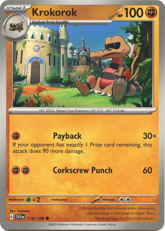 Krokorok - Normal 116/198 Scarlet & Violet | Common Pokemon Card