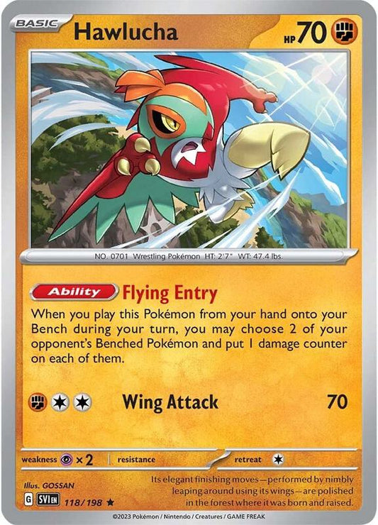 Hawlucha - Holofoil 118/198 Scarlet & Violet | Rare Pokemon Card