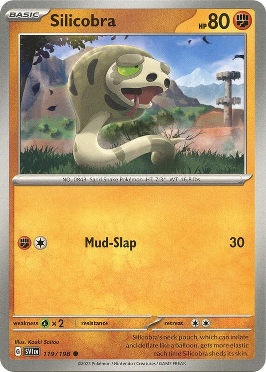Silicobra - Reverse Holofoil 119/198 Scarlet & Violet | Common Pokemon Card