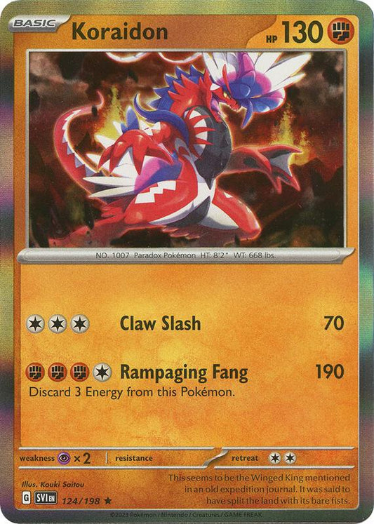 Koraidon - Reverse Holofoil 124/198 Scarlet & Violet | Rare Pokemon Card