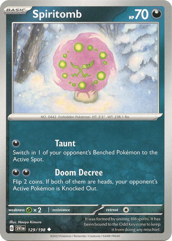 Spiritomb - Reverse Holofoil 129/198 Scarlet & Violet | Uncommon Pokemon Card