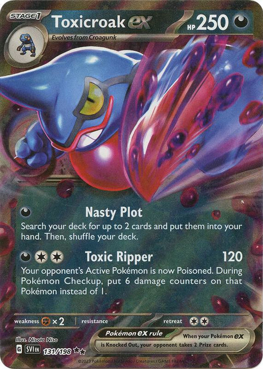 Toxicroak ex - 131/198 - Holofoil 131/198 Scarlet & Violet | Double Rare Pokemon Card