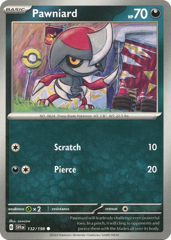 Pawniard - Normal 132/198 Scarlet & Violet | Common Pokemon Card