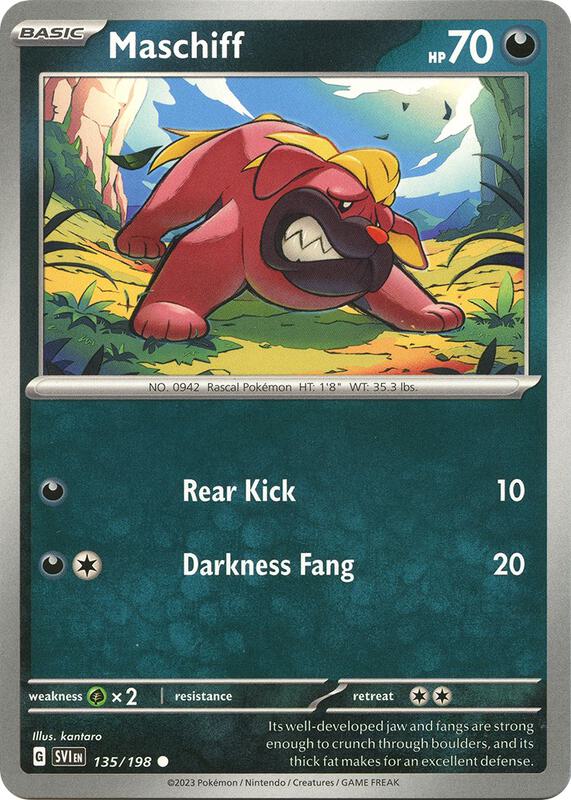 Maschiff - 135/198 - Normal 135/198 Scarlet & Violet | Common Pokemon Card