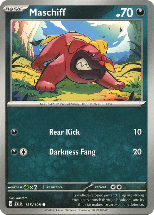 Maschiff - 135/198 - Reverse Holofoil 135/198 Scarlet & Violet | Common Pokemon Card