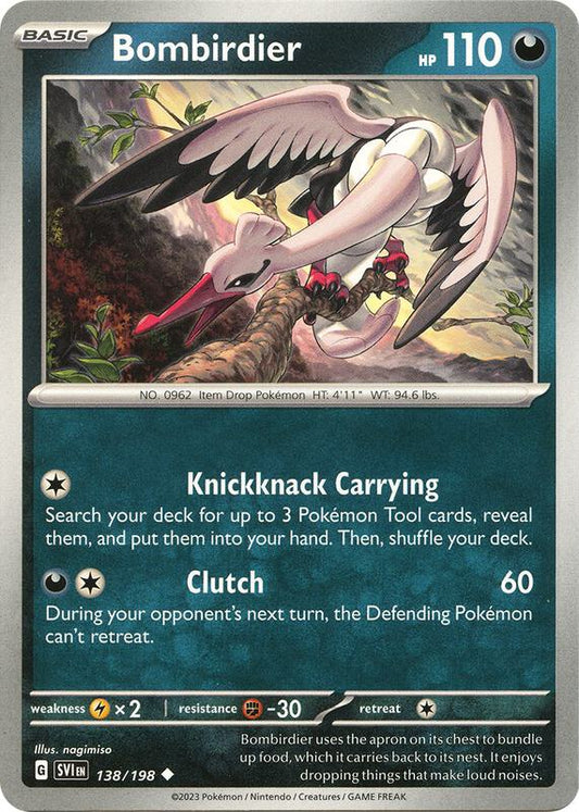 Bombirdier - 138/198 - Reverse Holofoil 138/198 Scarlet & Violet | Uncommon Pokemon Card
