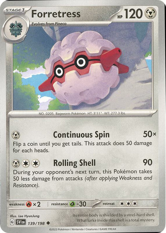Forretress - Reverse Holofoil 139/198 Scarlet & Violet | Uncommon Pokemon Card
