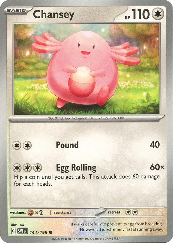 Chansey - Reverse Holofoil 144/198 Scarlet & Violet | Common Pokemon Card