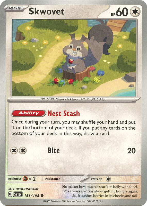 Skwovet - 151/198 - Reverse Holofoil 151/198 Scarlet & Violet | Common Pokemon Card