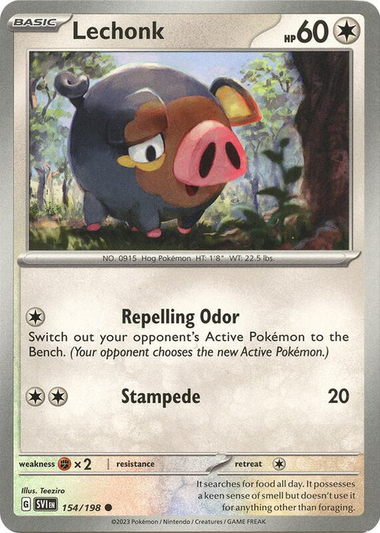 Lechonk - 154/198 - Normal 154/198 Scarlet & Violet | Common Pokemon Card