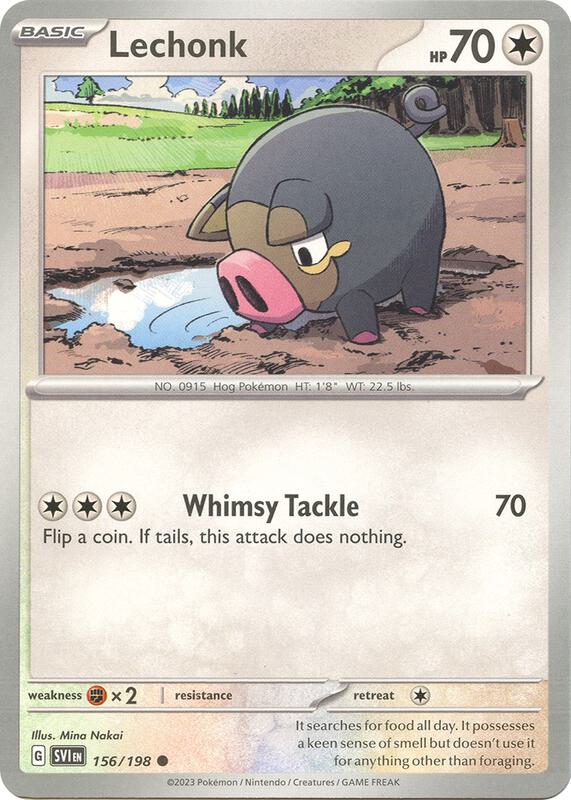 Lechonk - 156/198 - Normal 156/198 Scarlet & Violet | Common Pokemon Card