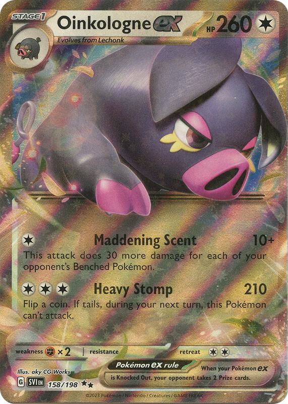 Oinkologne ex - 158/198 - Holofoil 158/198 Scarlet & Violet | Double Rare Pokemon Card