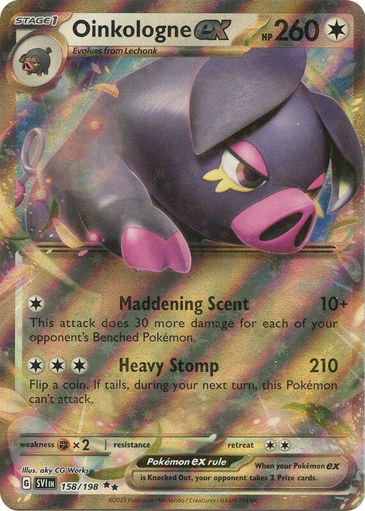 Oinkologne ex - 158/198 - Holofoil 158/198 Scarlet & Violet | Double Rare Pokemon Card