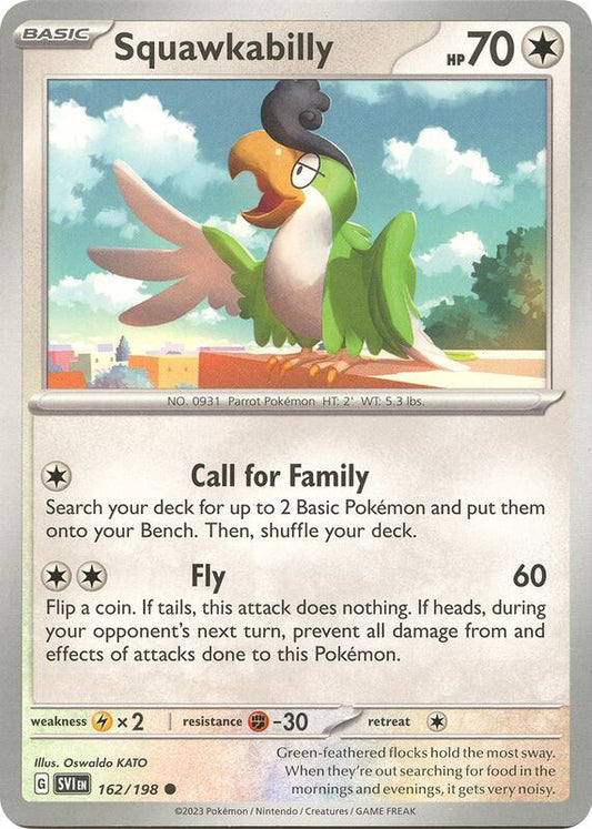 Squawkabilly - Normal 162/198 Scarlet & Violet | Common Pokemon Card