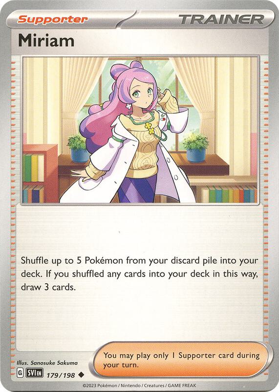 Miriam - 179/198 - Normal 179/198 Scarlet & Violet | Uncommon Trainer Card