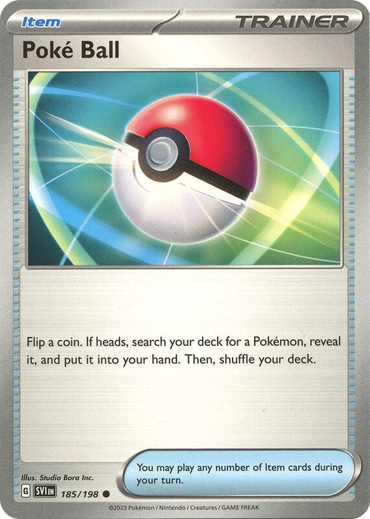 Poke Ball - Reverse Holofoil 185/198 Scarlet & Violet | Common Trainer Card