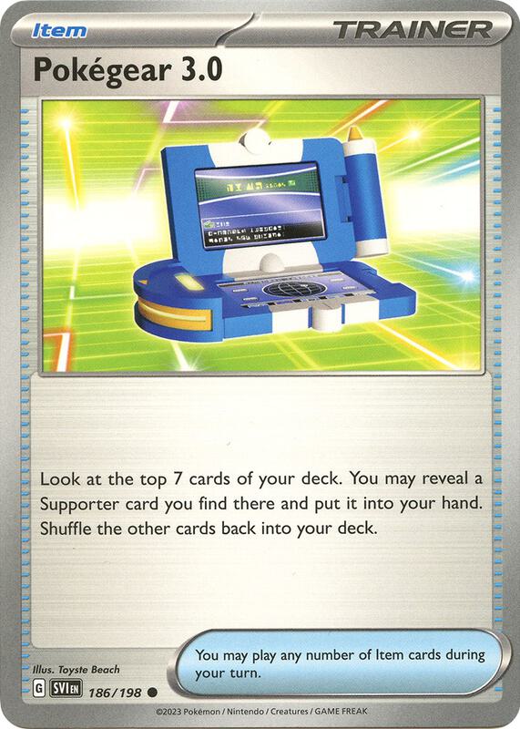 Pokegear 3.0 - Reverse Holofoil 186/198 Scarlet & Violet | Common Trainer Card