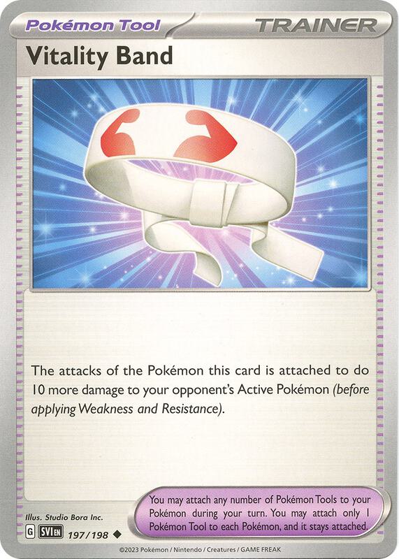 Vitality Band - Reverse Holofoil 197/198 Scarlet & Violet | Uncommon Trainer Card