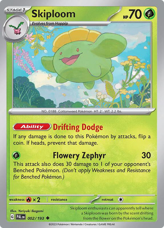 Skiploom - Reverse Holofoil 002/193 Paldea Evolved | Uncommon Pokemon Card