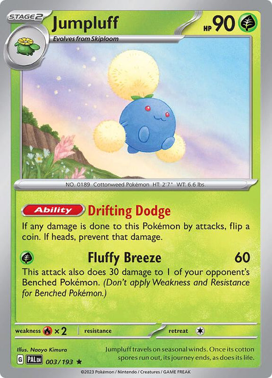 Jumpluff - Reverse Holofoil 003/193 Paldea Evolved | Rare Pokemon Card