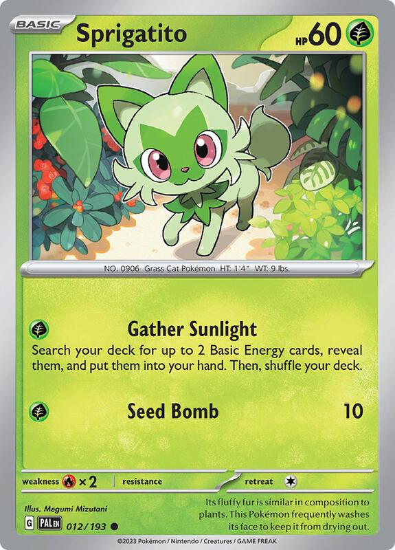 Sprigatito - 012/193 - Normal 012/193 Paldea Evolved | Common Pokemon Card