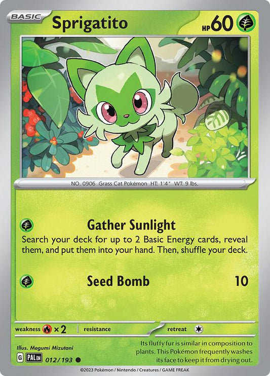 Sprigatito - 012/193 - Normal 012/193 Paldea Evolved | Common Pokemon Card