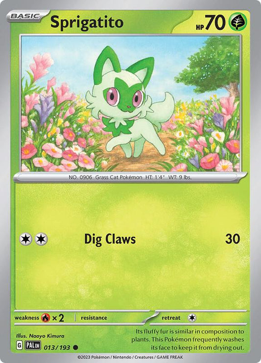 Sprigatito - 013/193 - Normal 013/193 Paldea Evolved | Common Pokemon Card