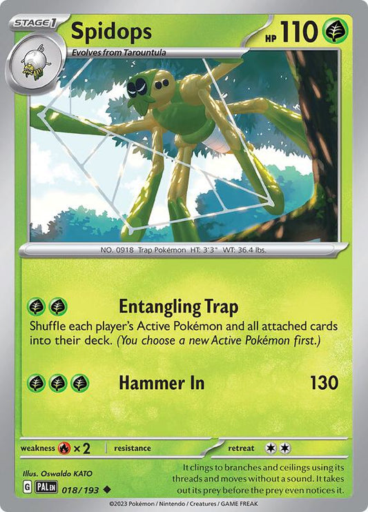 Spidops - Reverse Holofoil 018/193 Paldea Evolved | Uncommon Pokemon Card