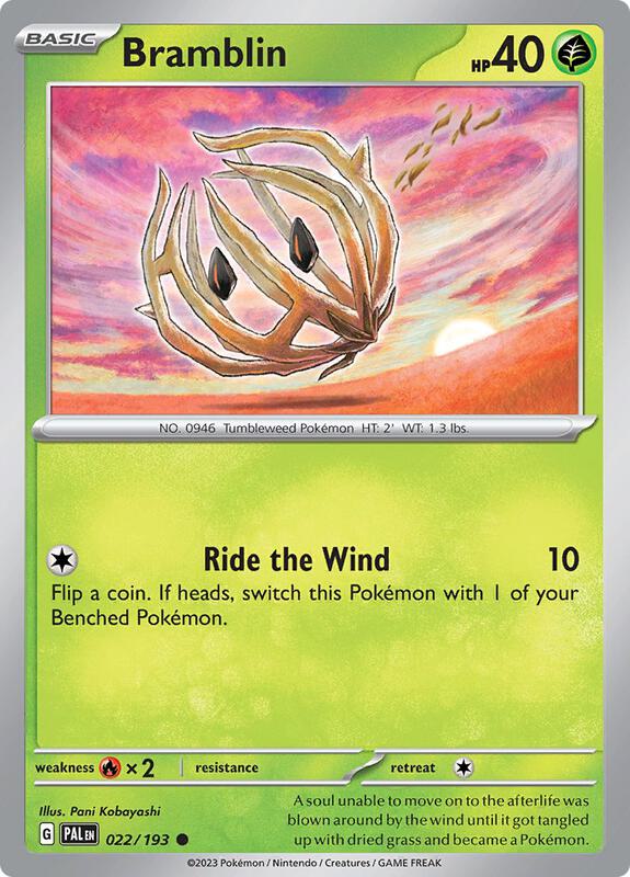 Bramblin - 022/193 - Reverse Holofoil 022/193 Paldea Evolved | Common Pokemon Card