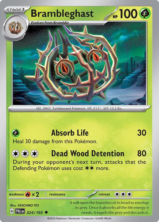 Brambleghast - Reverse Holofoil 024/193 Paldea Evolved | Uncommon Pokemon Card