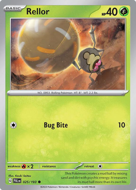 Rellor - 025/193 - Reverse Holofoil 025/193 Paldea Evolved | Common Pokemon Card