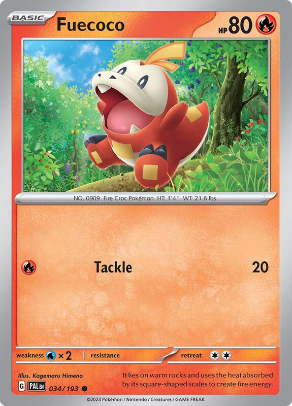 Fuecoco - 034/193 - Normal 034/193 Paldea Evolved | Common Pokemon Card