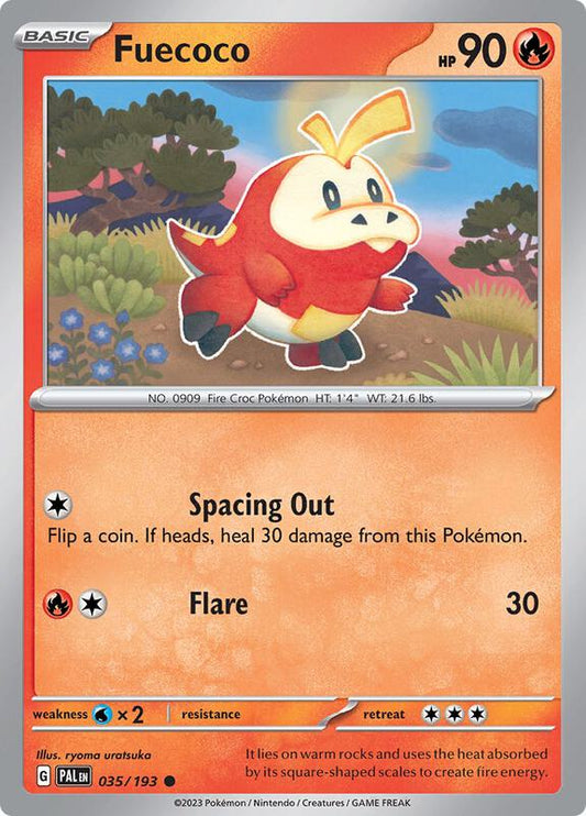 Fuecoco - 035/193 - Reverse Holofoil 035/193 Paldea Evolved | Common Pokemon Card