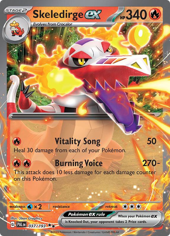 Skeledirge ex - 037/193 - Holofoil 037/193 Paldea Evolved | Double Rare Pokemon Card