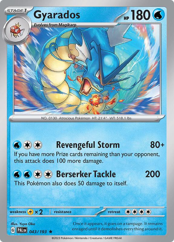Gyarados - Holofoil 043/193 Paldea Evolved | Rare Pokemon Card