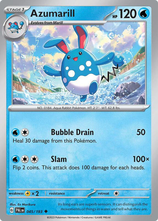 Azumarill - Reverse Holofoil 045/193 Paldea Evolved | Uncommon Pokemon Card