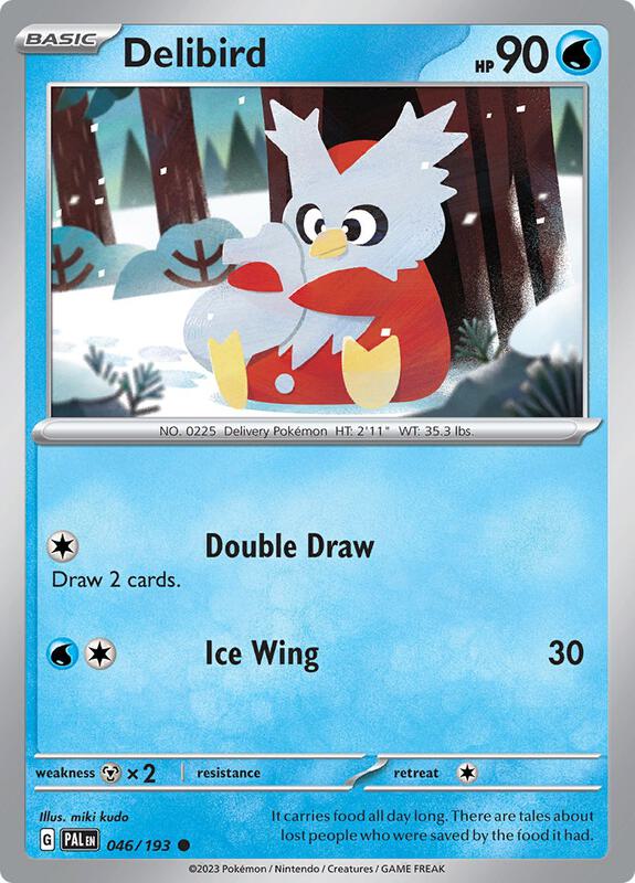 Delibird - Reverse Holofoil 046/193 Paldea Evolved | Common Pokemon Card