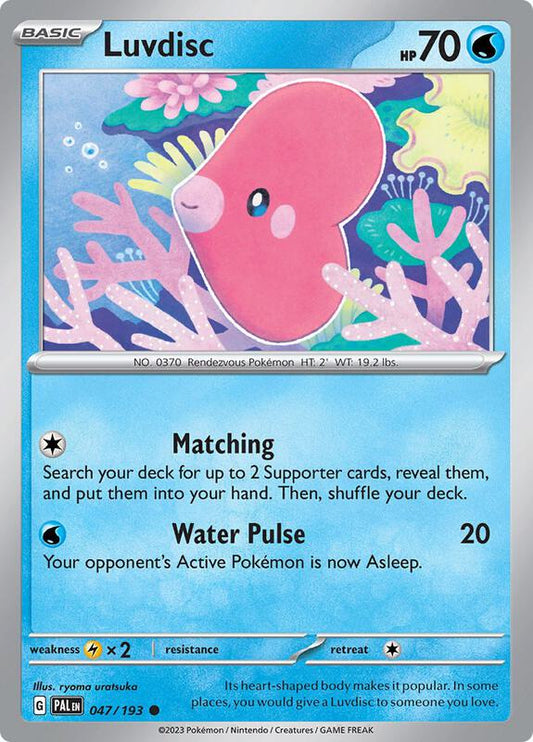 Luvdisc - Normal 047/193 Paldea Evolved | Common Pokemon Card