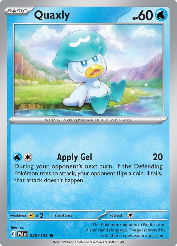 Quaxly - 049/193 - Reverse Holofoil 049/193 Paldea Evolved | Common Pokemon Card