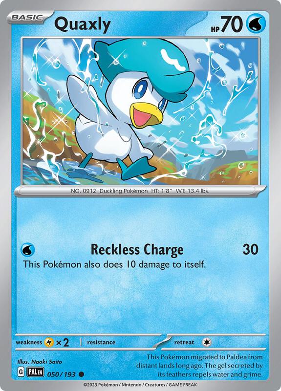 Quaxly - 050/193 - Normal 050/193 Paldea Evolved | Common Pokemon Card