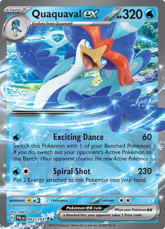 Quaquaval ex - 052/193 - Holofoil 052/193 Paldea Evolved | Double Rare Pokemon Card