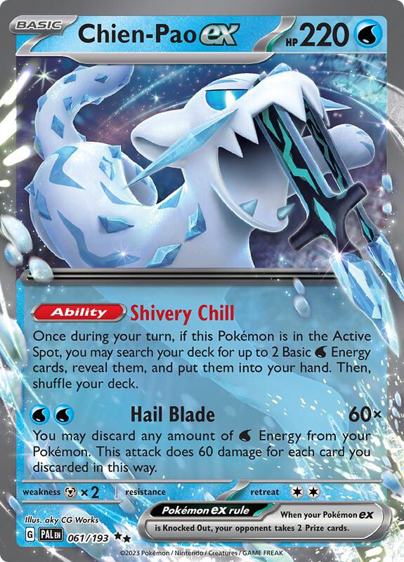 Chien-Pao ex - 061/193 - Holofoil 061/193 Paldea Evolved | Double Rare Pokemon Card